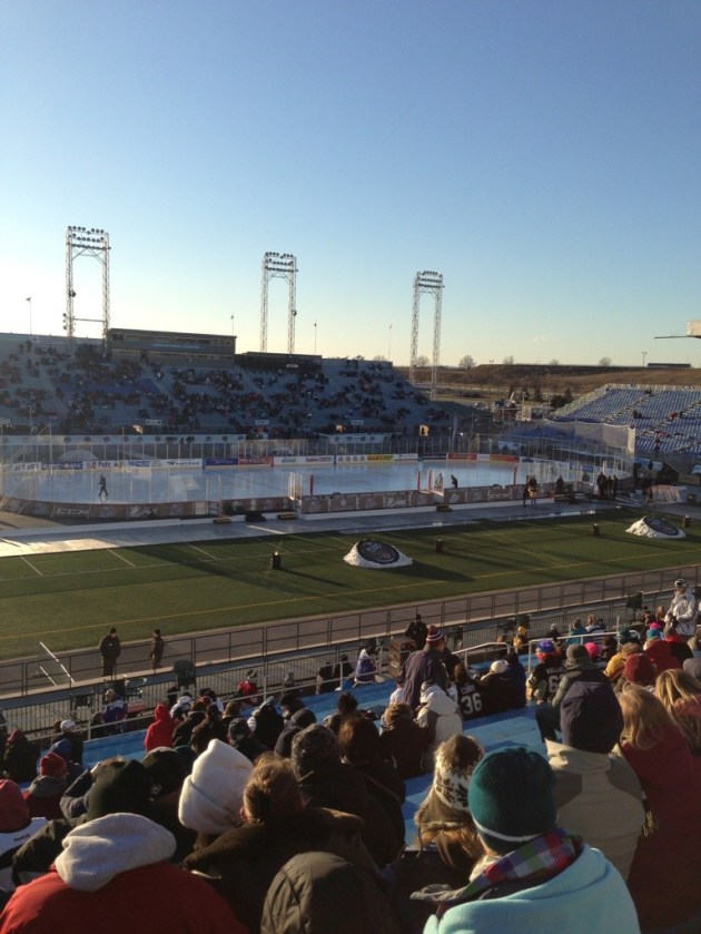 My view from my seat all the way in Section 30, Row T.